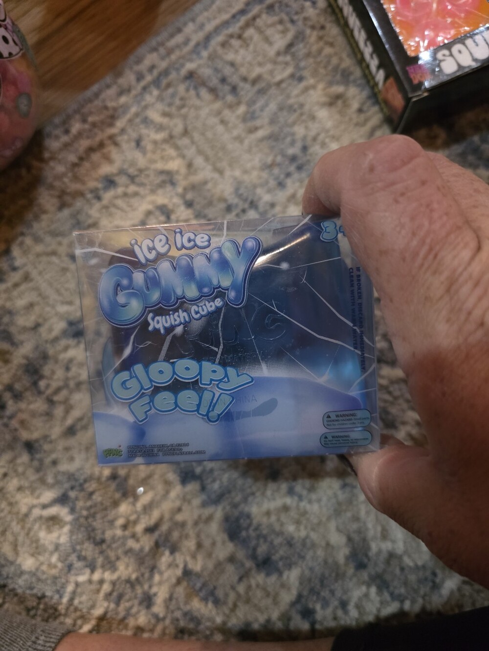 Squish Cube - Blue Gloopy Feel JUMBO